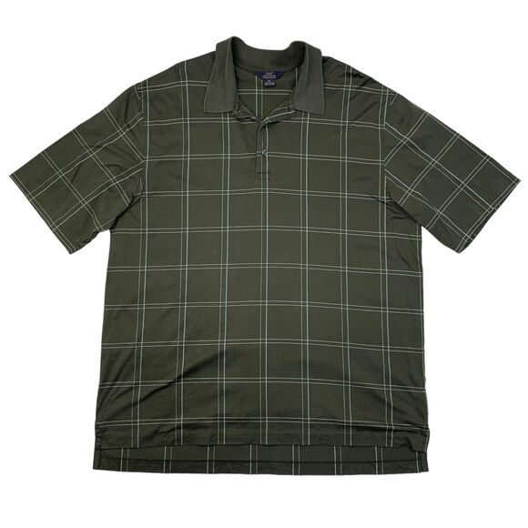Brooks Brothers Polo Shirt Mens XL Extra Large Moss Green Cotton Short Sleeve - Picture 1 of 13